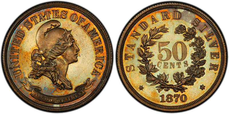 1870 Proof Half Dollar Pattern - J-977
