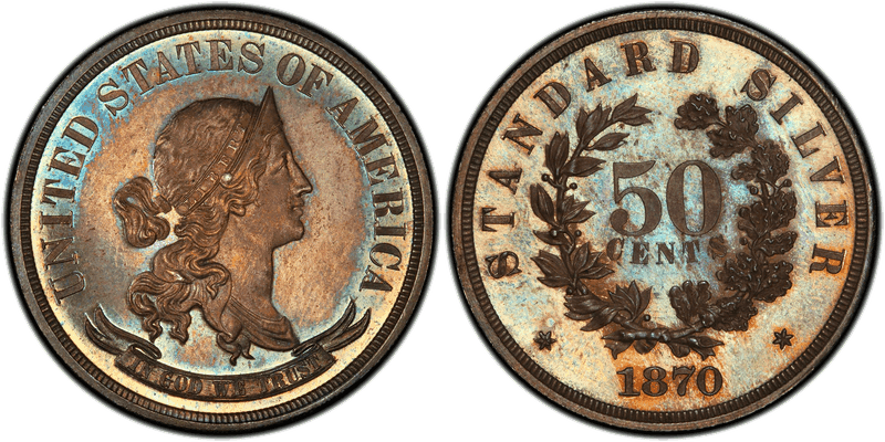 1870 Proof Half Dollar Pattern - J-982