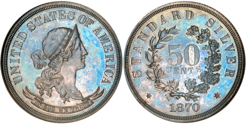 1870 Proof Half Dollar Pattern - J-983