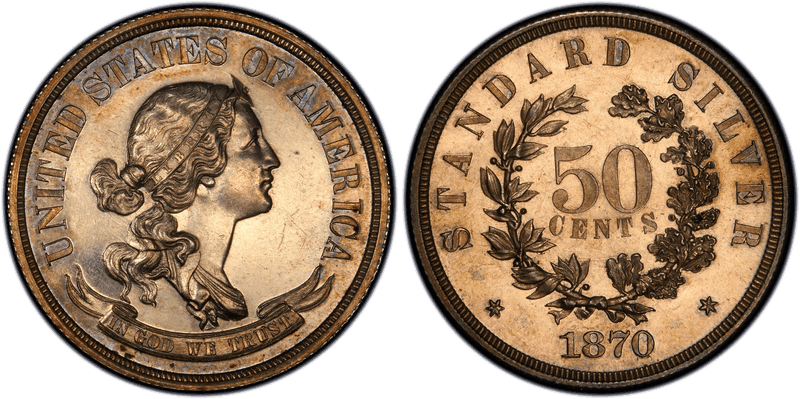 1870 Proof Half Dollar Pattern - J-987