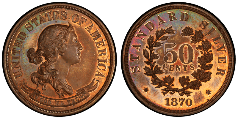 1870 Proof Half Dollar Pattern - J-989