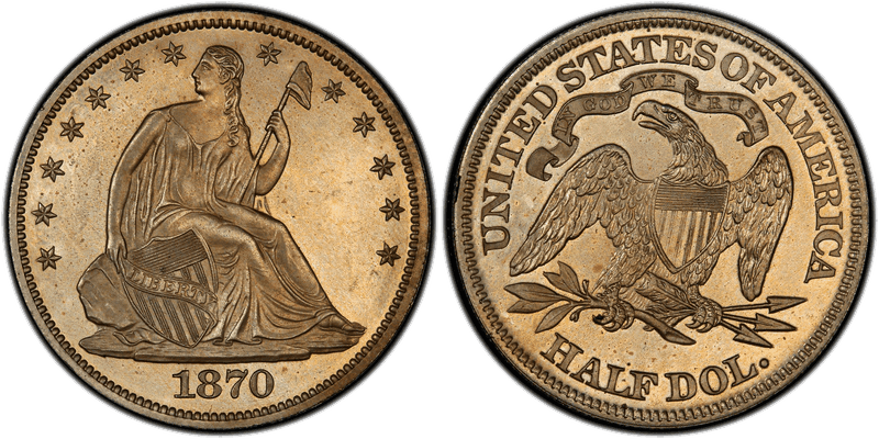 1870 Proof Half Dollar Pattern - J-995