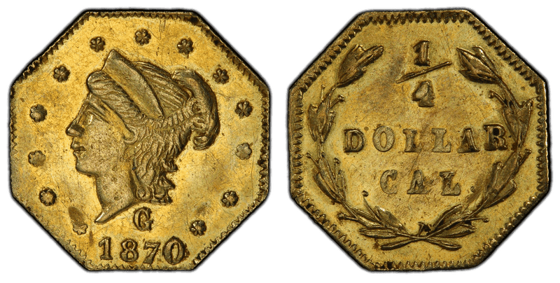 1870 Gold Quarter - BG-760