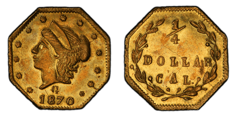1870 Gold Quarter - BG-762