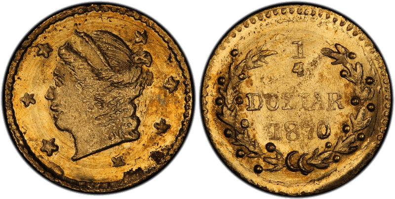 1870 Gold Quarter - BG-808A