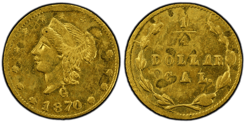 1870 Gold Quarter - BG-835
