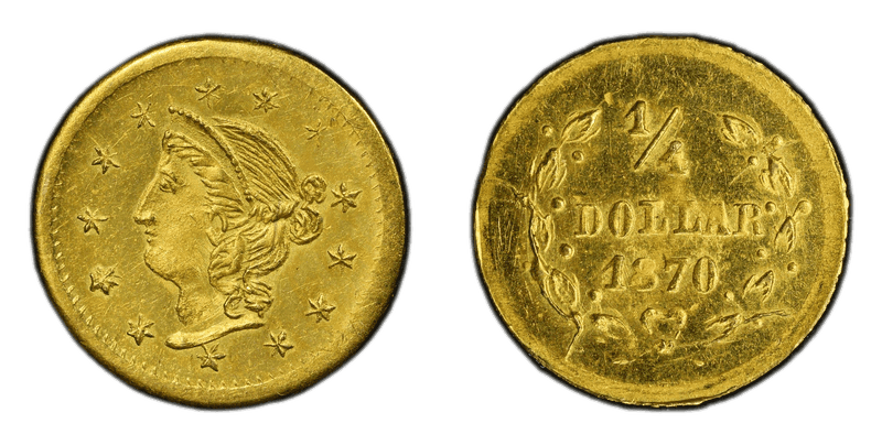 1870 Gold Quarter - BG-867