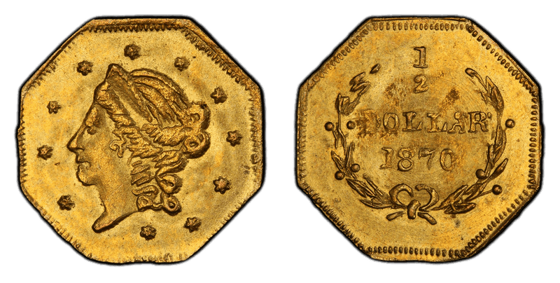 1870 Gold Half Dollar - BG-909