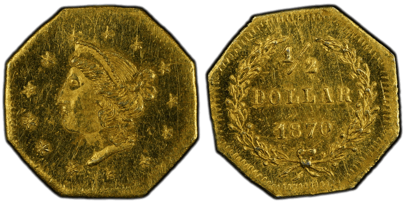 1870 Gold Half Dollar - BG-936
