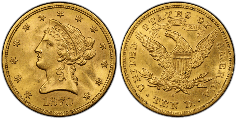 1870 (S) Liberty Head Eagle