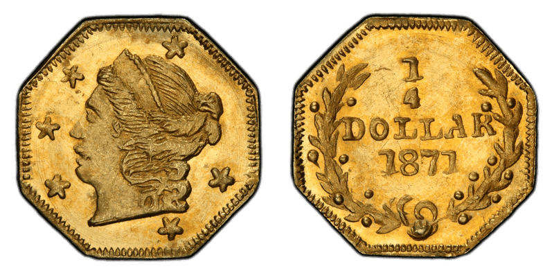 1871 Gold Quarter - BG-718A
