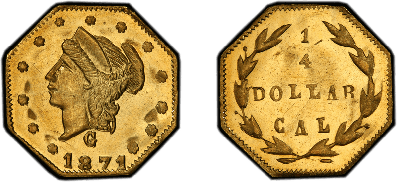 1871 Gold Quarter - BG-769