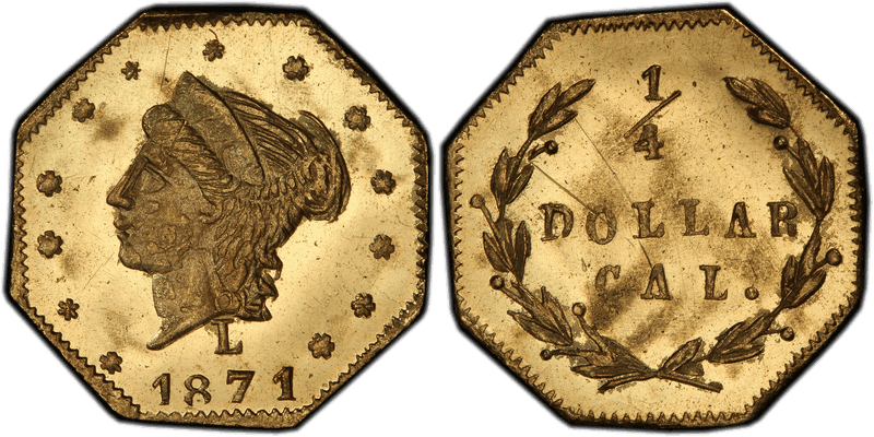 1871 Gold Quarter - BG-770