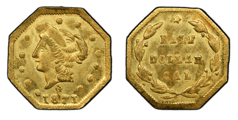1871 Gold Half Dollar - BG-925