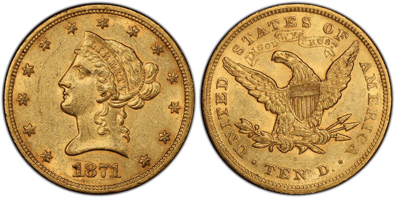 1871 (S) Liberty Head Eagle