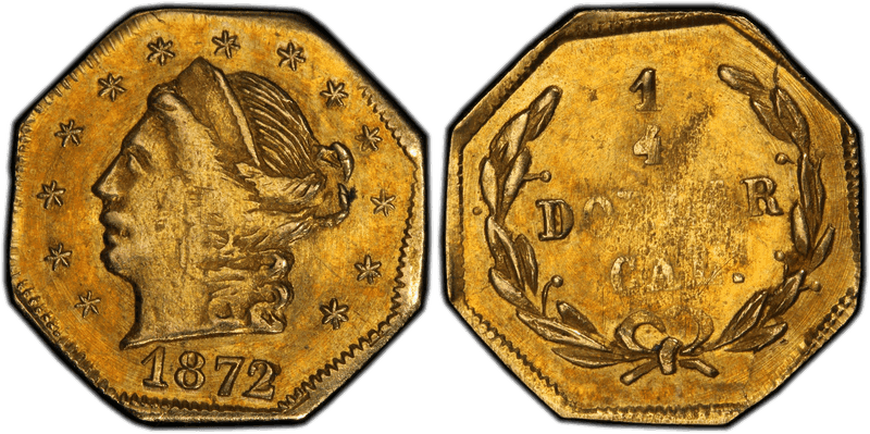 1872 Gold Quarter - BG-726
