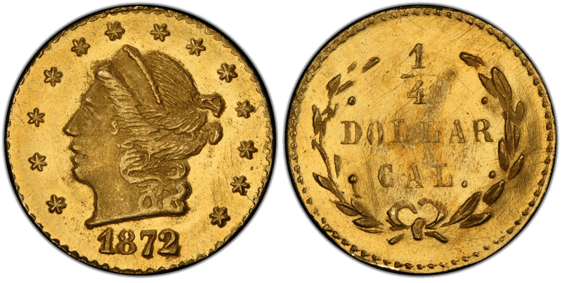 1872 Gold Quarter - BG-815