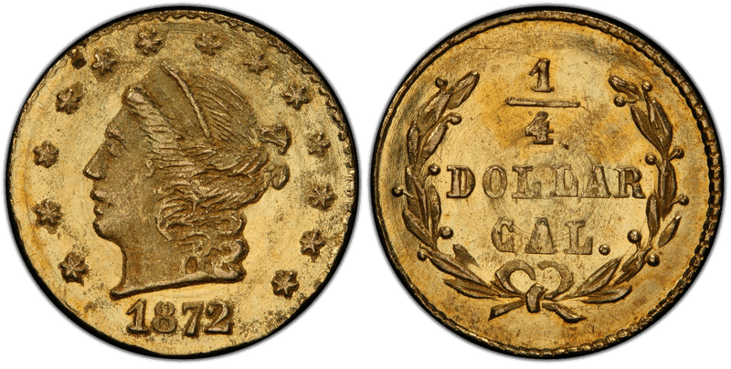 1872 Gold Quarter - BG-816