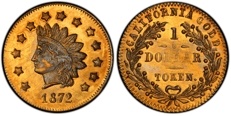 1872 Gold Dollar - BG-1208
