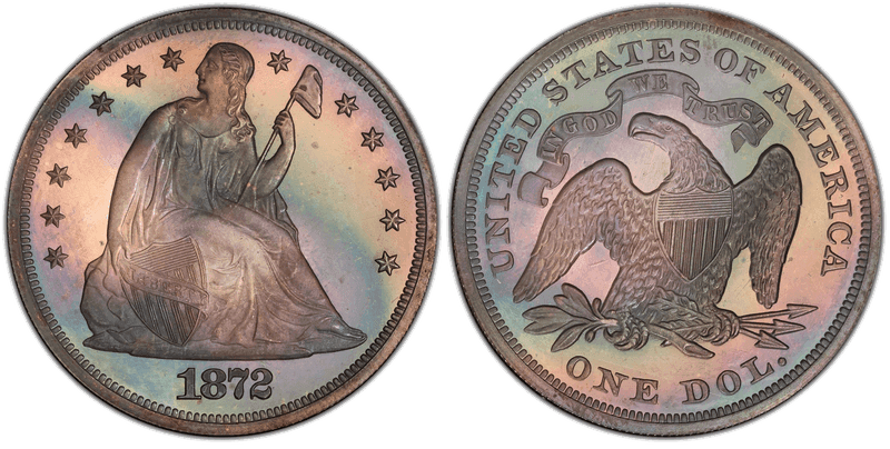 1872 Seated Liberty Dollar