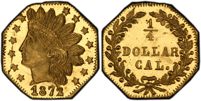 1872/1 Gold Quarter - BG-790