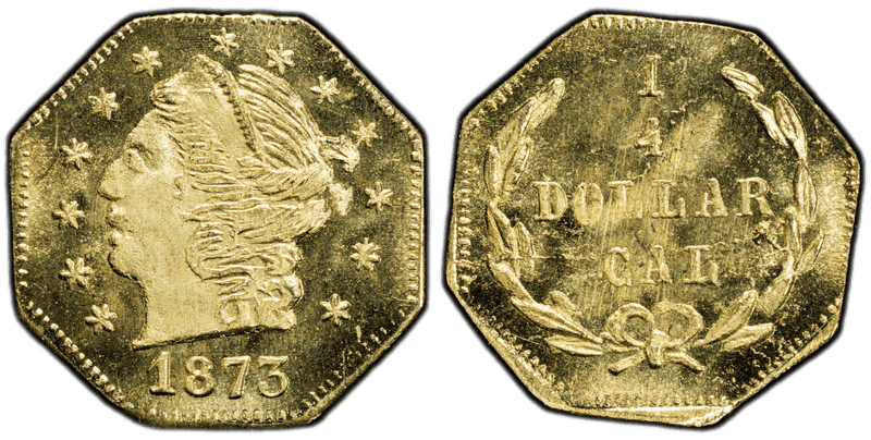 1873 Gold Quarter - BG-727