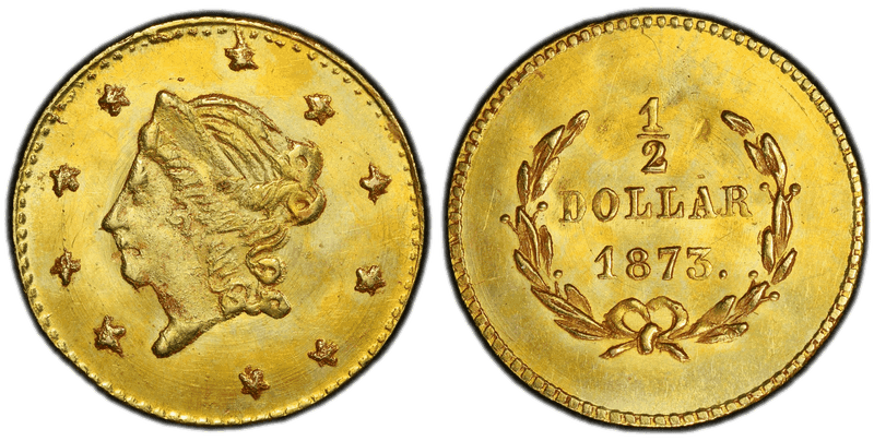 1873 Gold Half Dollar - BG-1012