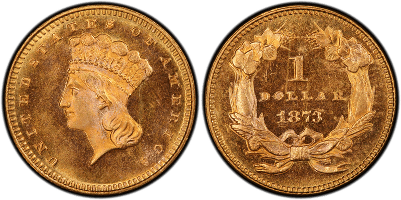 1873 Liberty Gold Dollar - Open 3