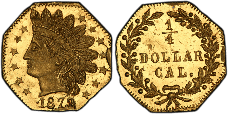1873/2 Gold Quarter - BG-792