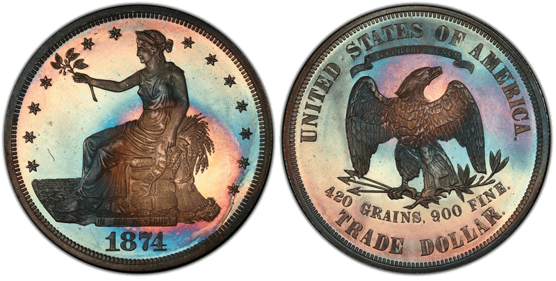 1874 Proof Trade Dollar