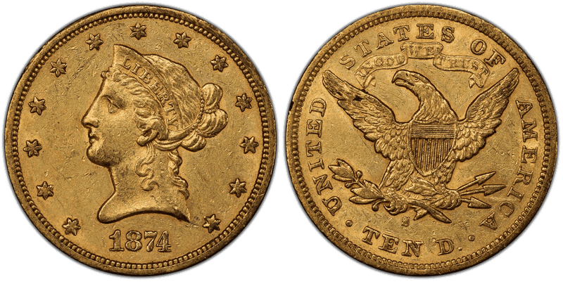 1874 (S) Liberty Head Eagle