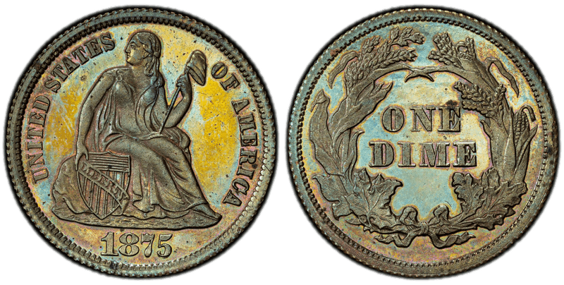 1875 Dime Patterns