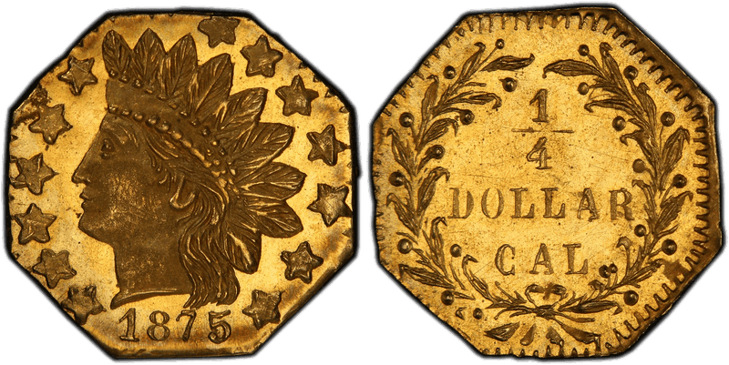 1875 Gold Quarter - BG-797