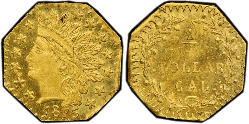 1875 Gold Quarter - BG-798