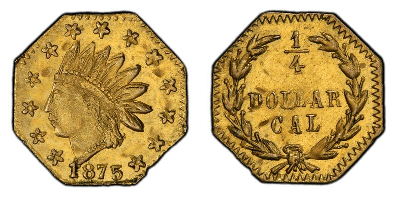 1875 Gold Quarter - BG-782