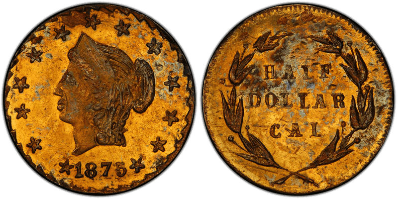 1875 Gold Half Dollar - BG-1035