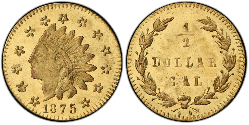 1875 Gold Half Dollar - BG-1037