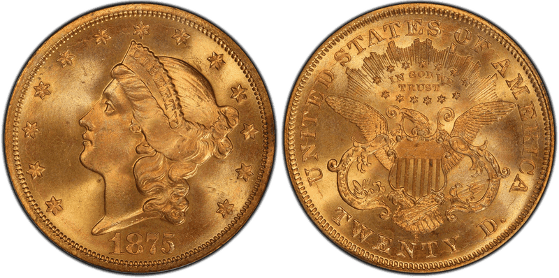 1875 (S) Liberty Head Double Eagle