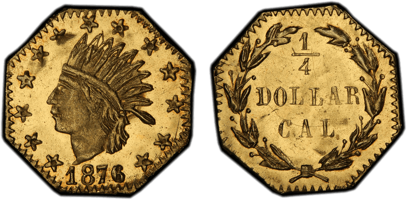 1876 Gold Quarter - BG-786