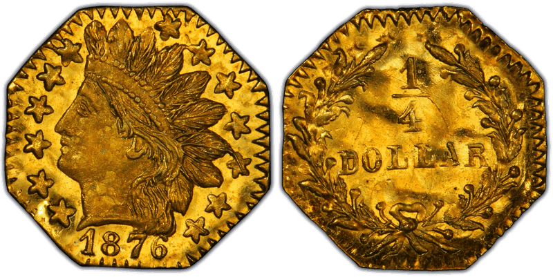 1876 Gold Quarter - BG-799GG