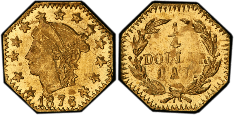 1876 Gold Quarter - BG-780