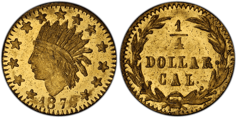 1876 Gold Quarter - BG-849