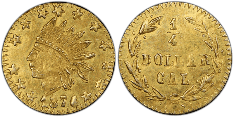 1876 Gold Quarter - BG-852