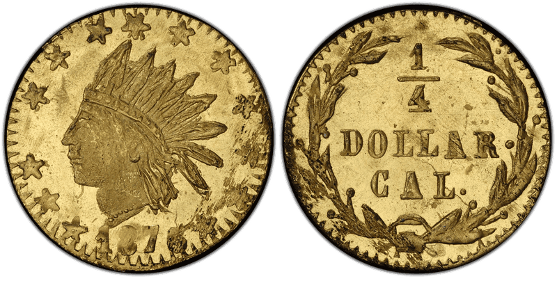 1876 Gold Quarter - BG-853