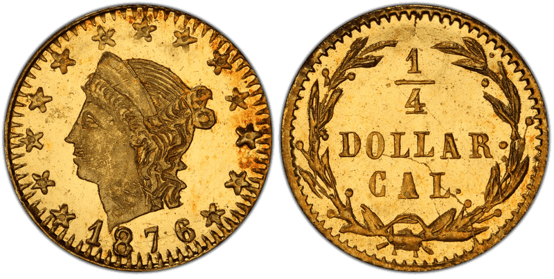 1876 Gold Quarter - BG-854