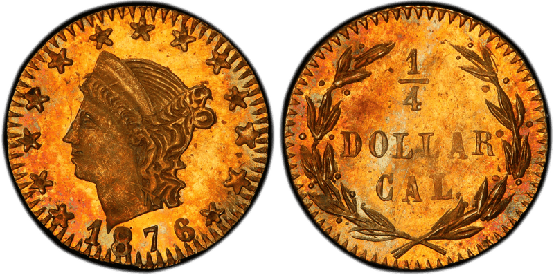 1876 Gold Quarter - BG-855