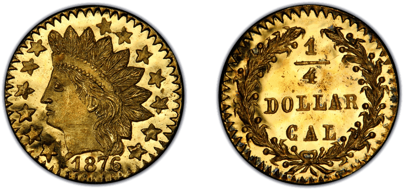 1876 Gold Quarter - BG-879