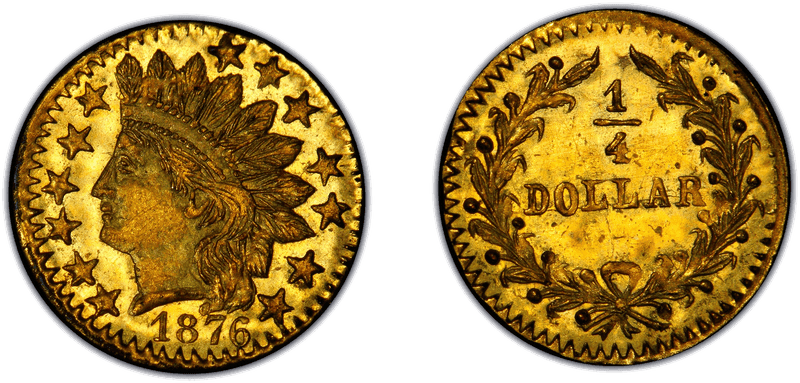 1876 Gold Quarter - BG-882