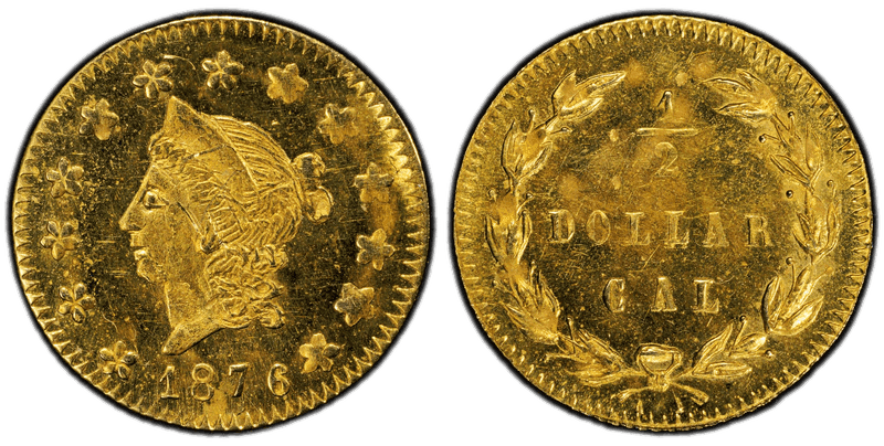 1876 Gold Half Dollar - BG-1039A