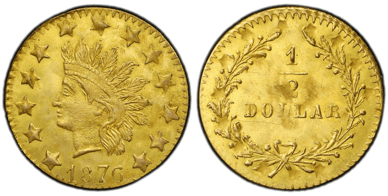 1876 Gold Half Dollar - BG-1064